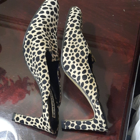 Costa Blanca Black and Cream Leopard Mules - Picture 4 of 6